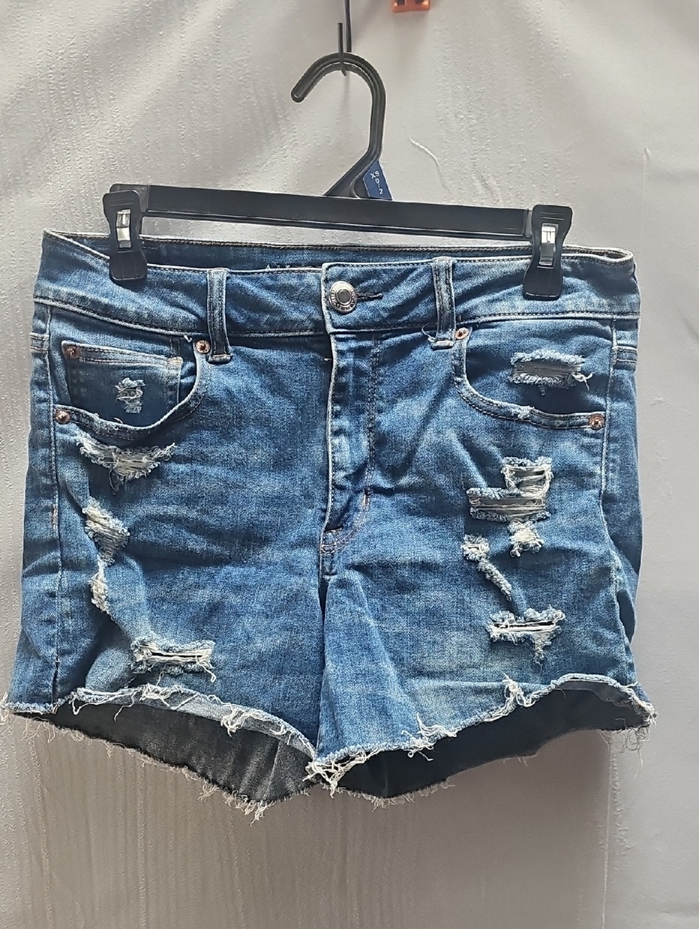 American Eagle Outfitters Distressed Blue Denim Jean Shorts